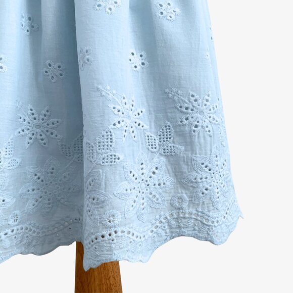 NWT Pretty Girls Sun Dress Eyelet Lace Embroidery Bohemian Spring Sky Blue 2T - Picture 4 of 4